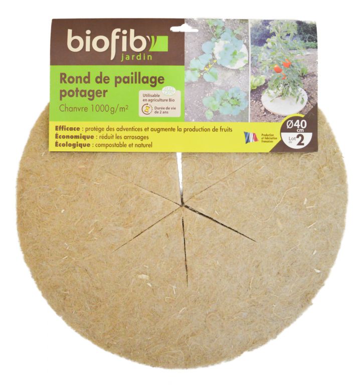 Ronds de paillage - Spécial haies - Biofib Jardin